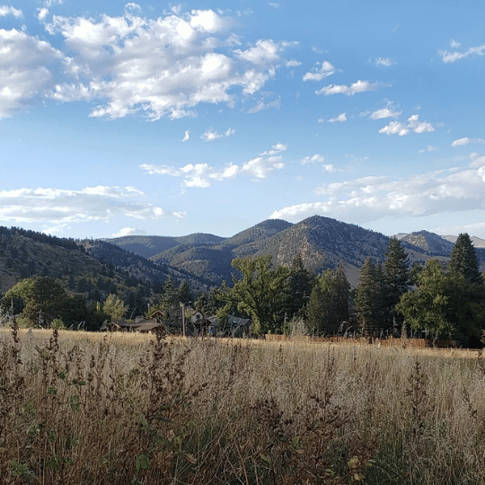 Boulder's mountains in background, Chautauqua grasses in foreground; Photo by Keisha E. McKenzie
